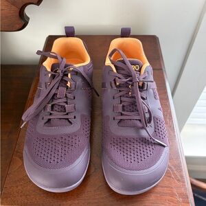 Purple and Orange Athletic Shoes